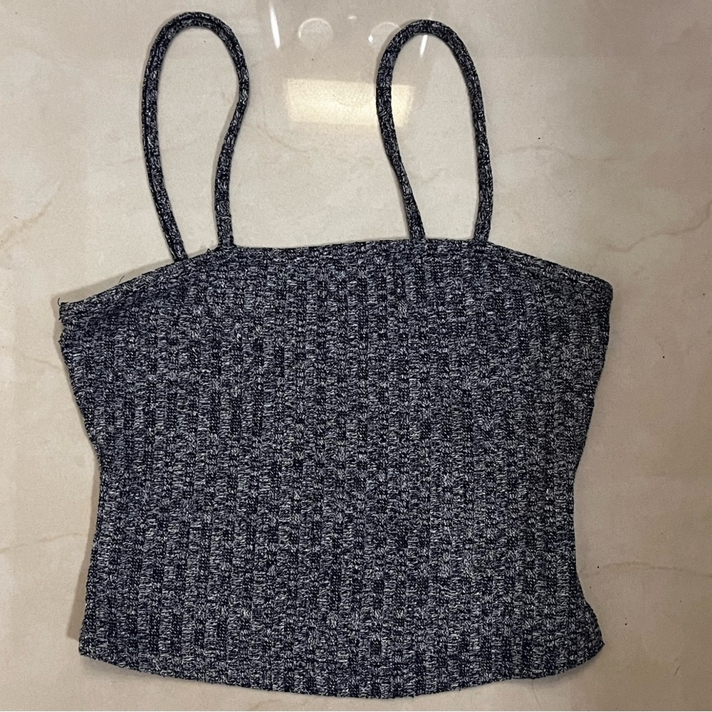 Gray crop top